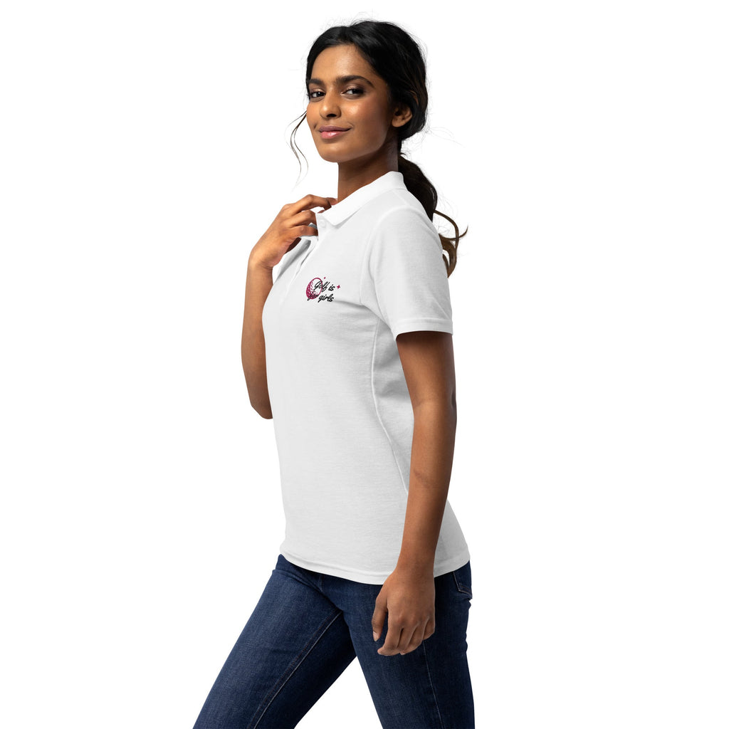 Golf is for Girls - Women’s pique polo shirt - Wednesday Golf Club
