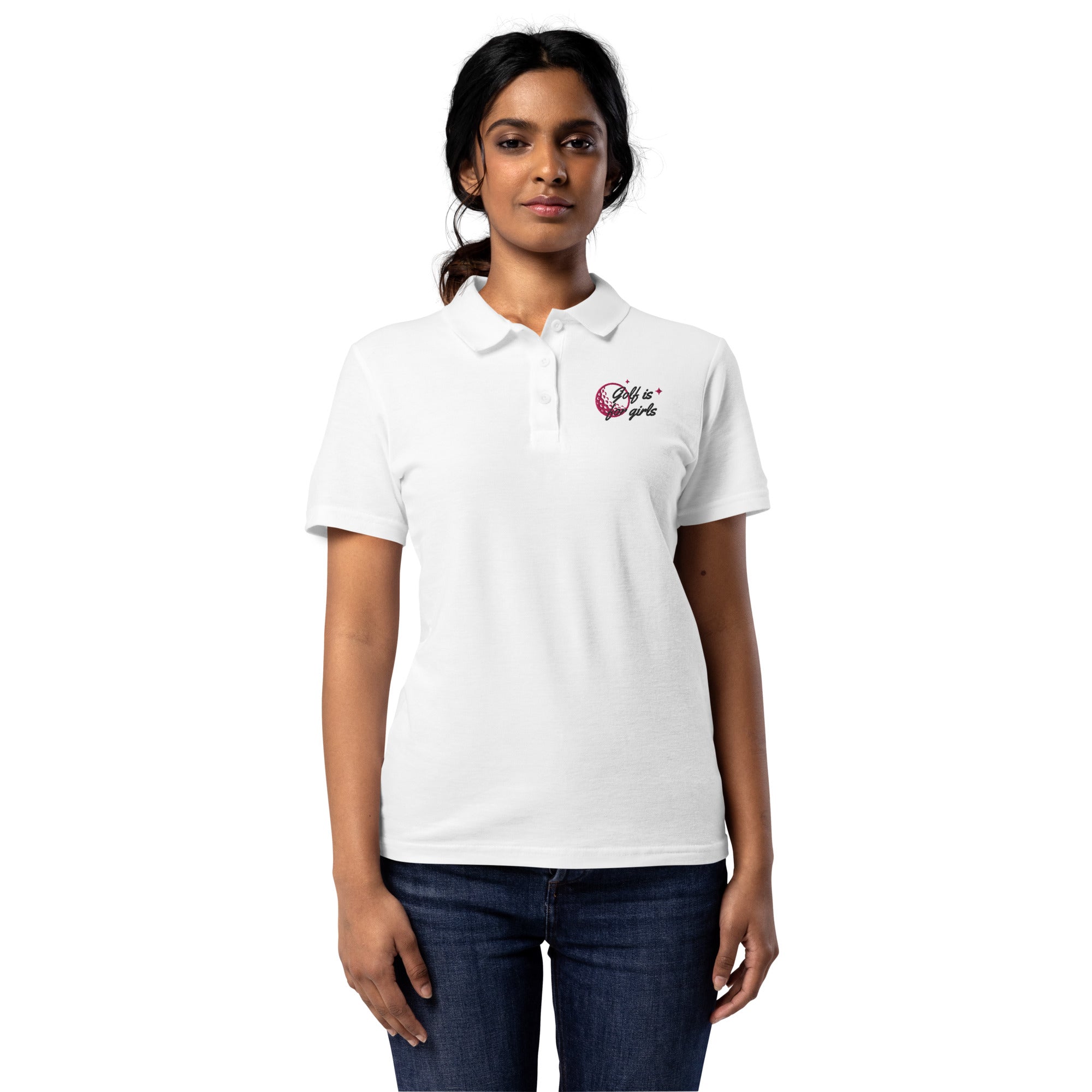 Golf is for Girls - Women’s pique polo shirt - Wednesday Golf Club