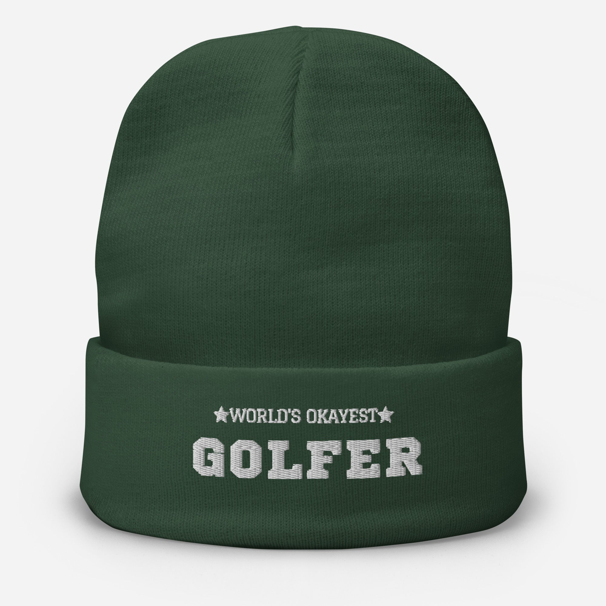 World’s Okayest Golfer - Embroidered Beanie - Wednesday Golf Club