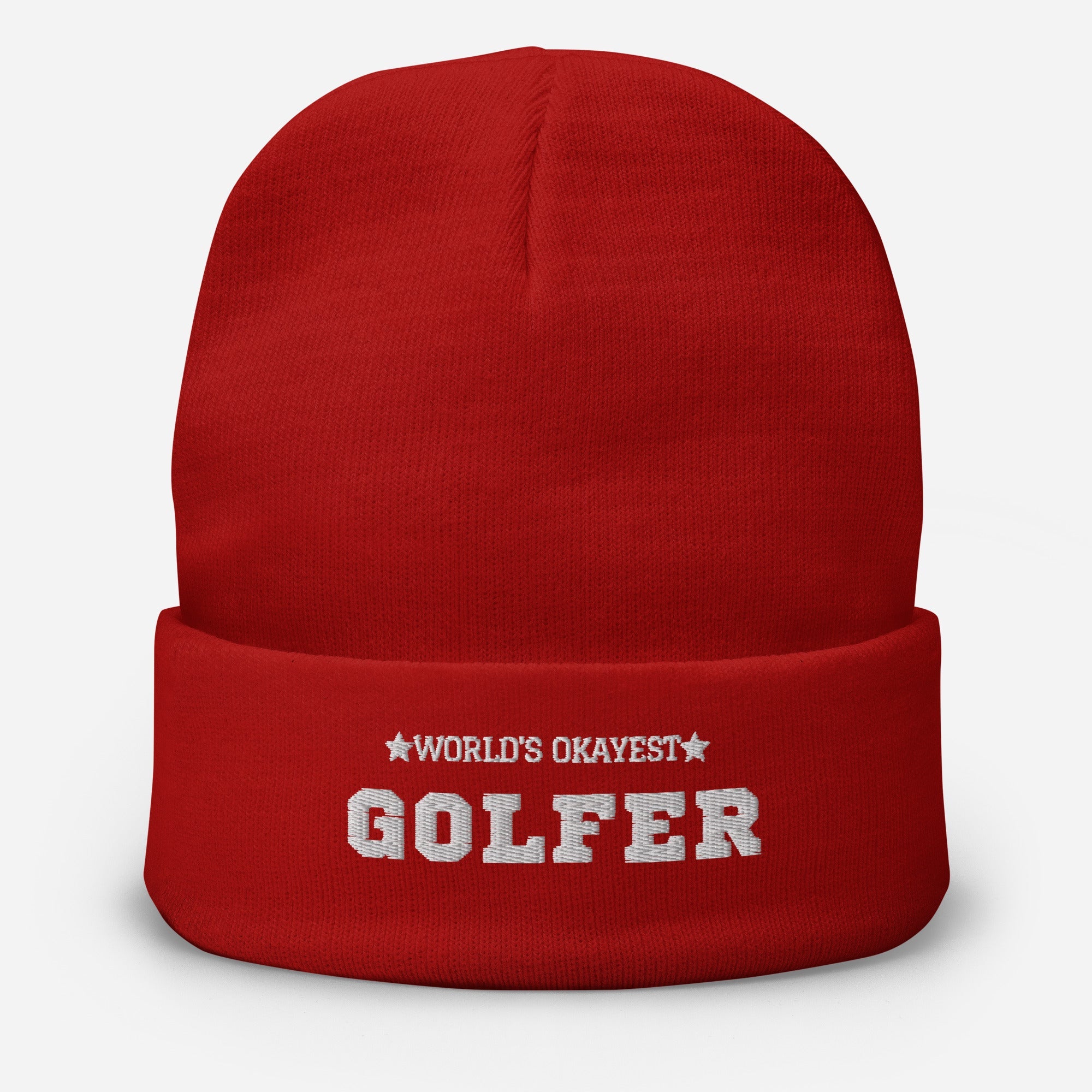 World’s Okayest Golfer - Embroidered Beanie - Wednesday Golf Club