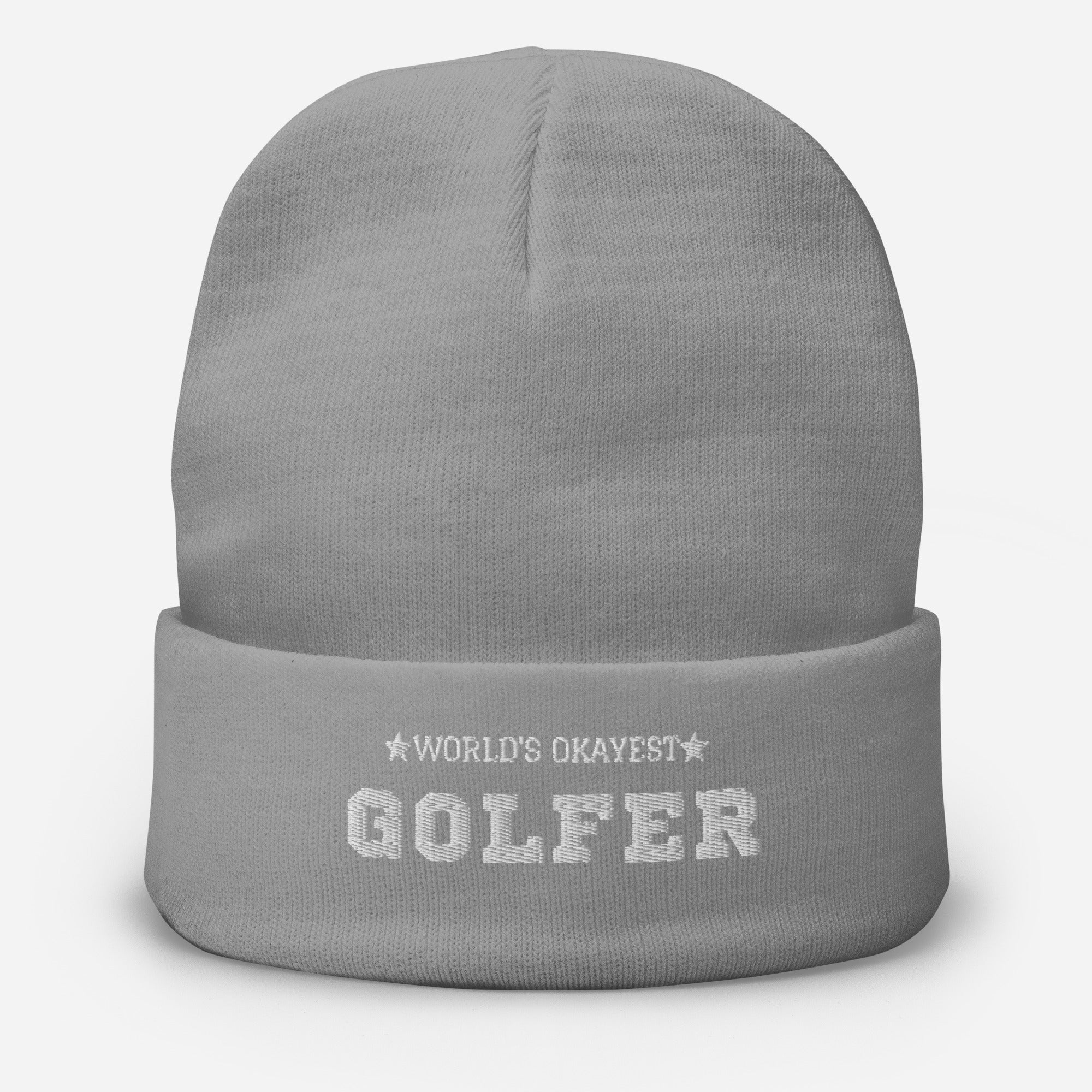 World’s Okayest Golfer - Embroidered Beanie - Wednesday Golf Club