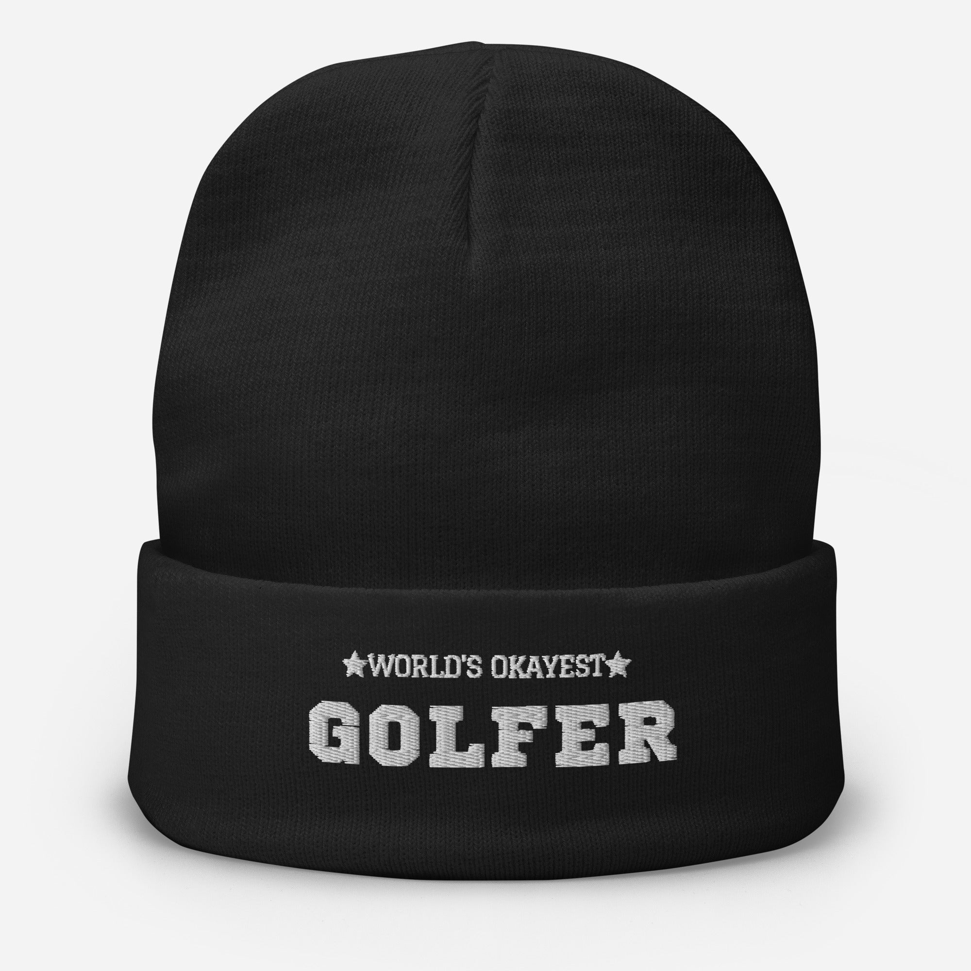World’s Okayest Golfer - Embroidered Beanie - Wednesday Golf Club